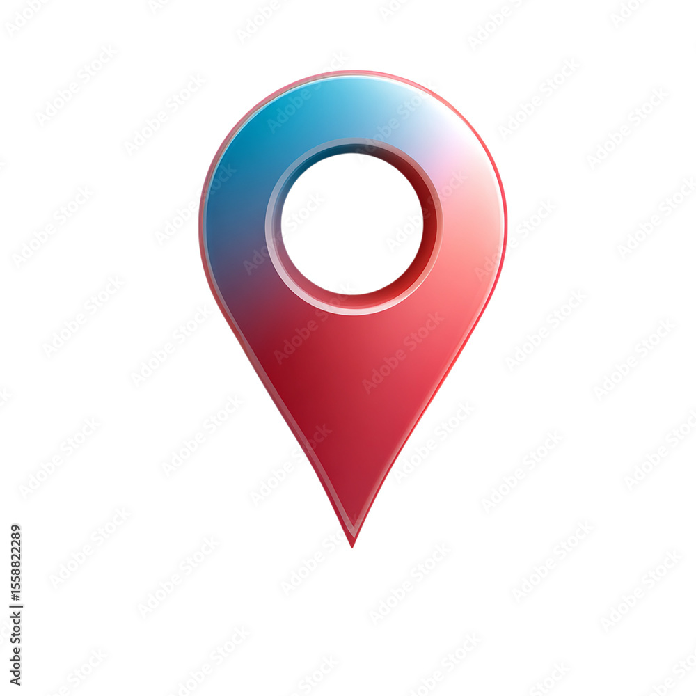 Fototapete map pointer icon on transparent background