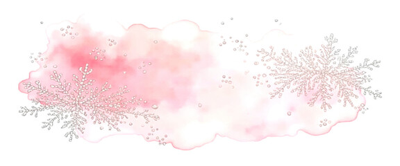 Vector pink watercolor splash isolated paint stroke  