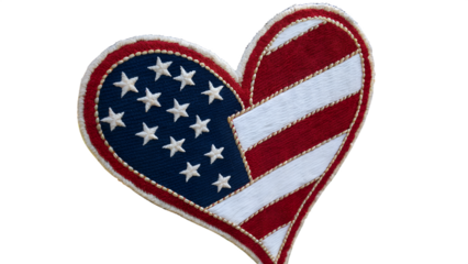 american flag heart