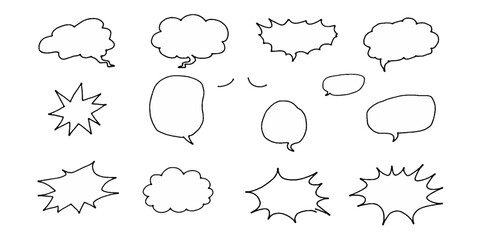 Vector cartoon effect speech bubble design element