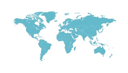 Obraz premium Simple world map (2)