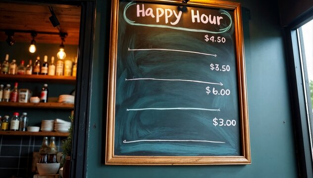 Chalkboard menu mockup with a stylish frame, perfect for displaying your custom designs, promotions, or event details. Ideal for cafes, restaurants, and creative projects.