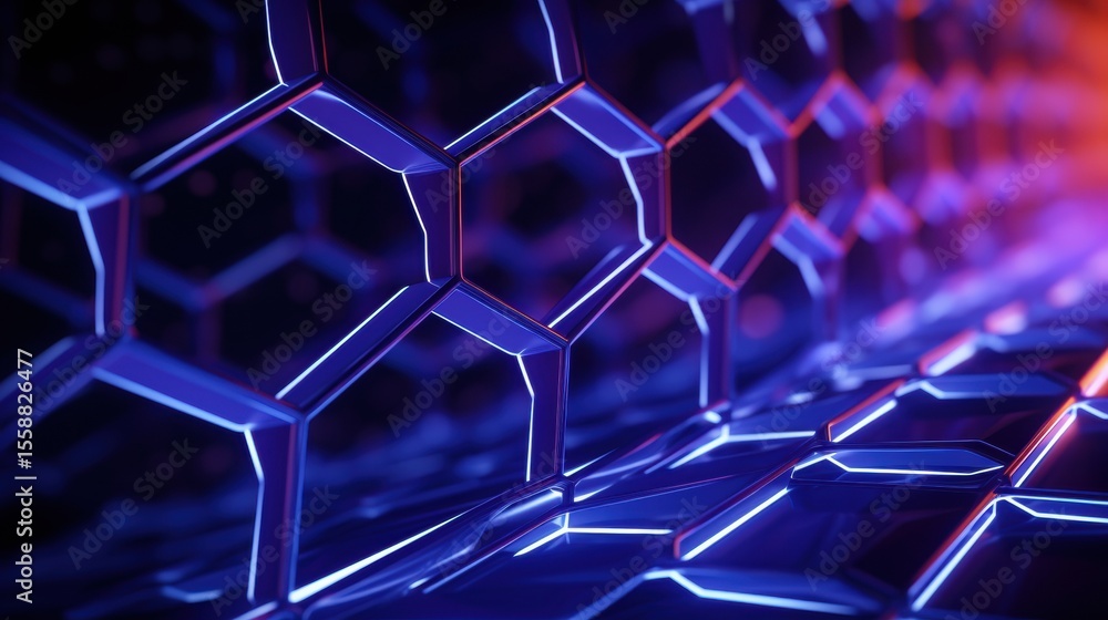 Poster abstract hexagon pattern futuristic technology background