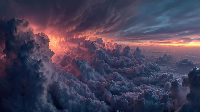 私が見た夕闇の嵐雲海