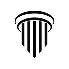 column greek architecture logo design concept idea