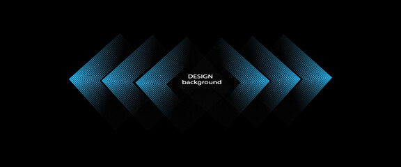 3D orange blue techno abstract background overlap layer on dark space with glowing lines decoration.