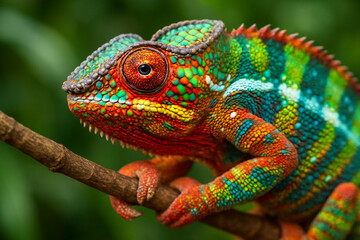 Vibrant Chameleon Portrait