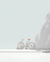 Urban Transport Concept with Bike and Clean Background