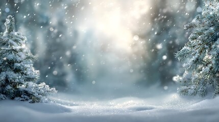 Christmas blue background with snow snowflakes falling winter scene festive backdrop holiday theme