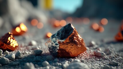 Rare Earth Elements Close-Up &ndash; Macro Video of Raw Metal and Mineral Ores