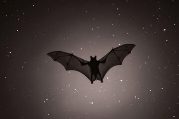 Mysterious Bat in Flight Under a Celling of Stars