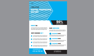 corporate minimal business flyer design template 