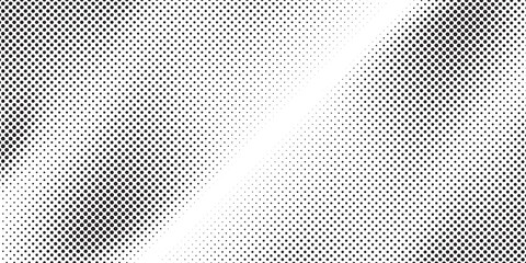Black polka dots seamless pattern on white background. Halftone minimalist abstract modern arts