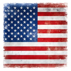 Naklejka premium American 4th JULY water mark flag .