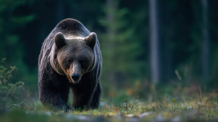 Fototapeta premium Grizzly Bear in Forest: High Resolution Gigapixel Image