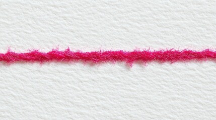 Pink Line Creates Contrast and Chaos on White Surface