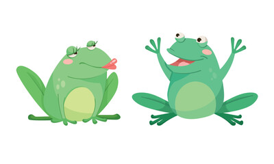 Enjoy Playful and Fun Cartoon Frogs Illustrations Perfectly Designed for Creative Projects