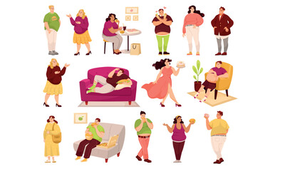 A Variety of Characters Interacting and Expressing Their Daily Life and Emotions Joyfully