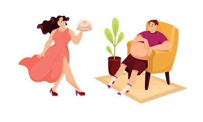 A Joyful Couple Enjoying and Sharing Special Moments Together Over Delightful Dessert