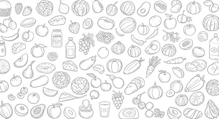 Colorful Fruit Pattern Illustration