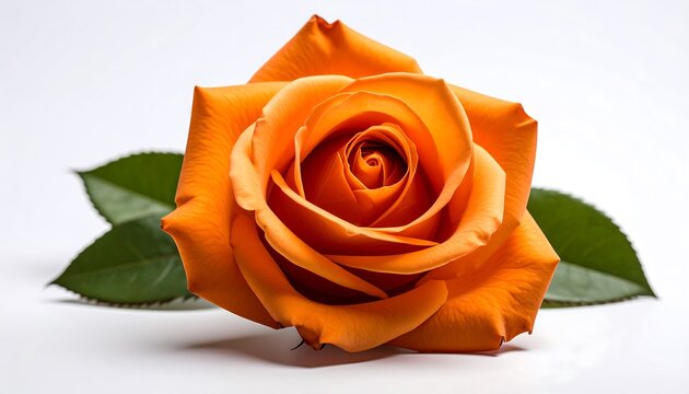 Vibrant orange rose close-up