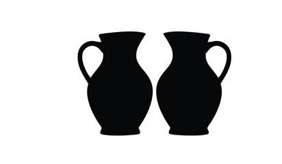 simple vase illustration The shape of the vase is symmetrical and classic.