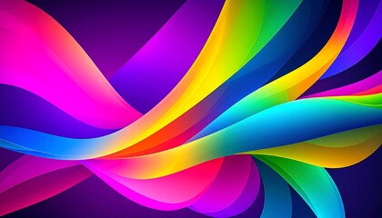 Vibrant abstract waves of color