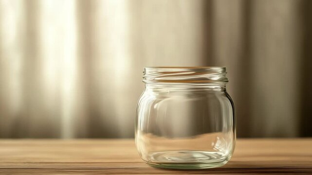 Animation of cozy empty jar