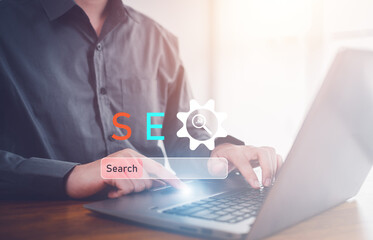 SEO, Data Search Technology, Search Engine Optimization searching for information. Using Search...