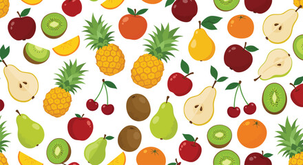 Colorful Fruit Pattern Illustration