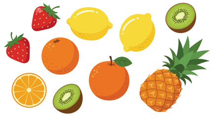 Colorful Fruit Pattern Illustration