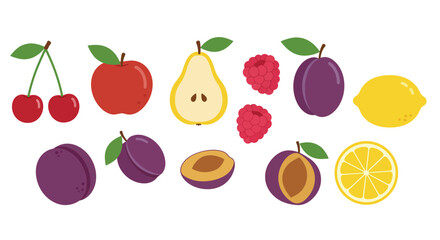 Colorful Fruit Pattern Illustration