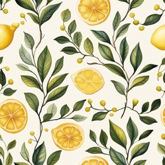Lemon wedge pattern seamless wallpaper for gift wrap vibrant golden tones perfect for warm environments