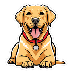 Happy Labrador Retriever Dog Vector Art