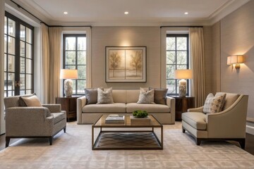 Cozy and Elegant Living Room Interior Design with Natural Light