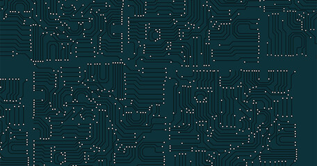 Fototapeta premium Digital Circuit Background. Texture of Processor, Motherboard stock illustration