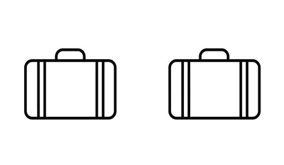 briefcase icon simple trendy flat style line and solid Isolated vector illustration on white background. For apps, logo, websites, symbol , UI, UX, graphic and web design.