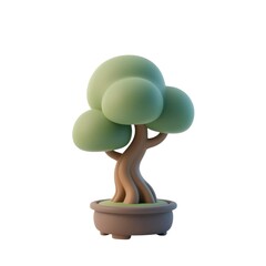 green tree isolated on white