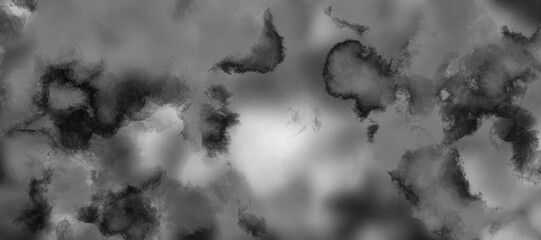 抽象的　水墨屏風画