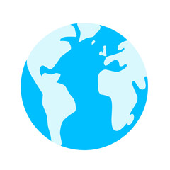 Earth globe flat illustration