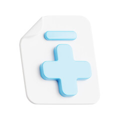 Prescription 3d icon isolated White Background 3d rendering