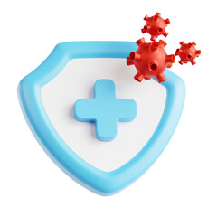 Protection 3d icon isolated White Background 3d rendering