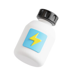 Protein Supplement 3d icon isolated White Background 3d rendering