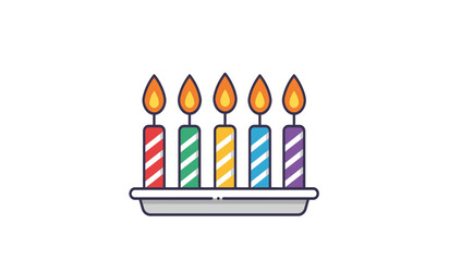 birthday cake with candles