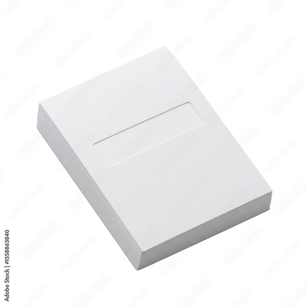 Aufkleber a small stack of new, blank, rectangular file labels with a smooth, writable matte finish and crisp 