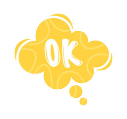 Ok thinking cloud cartoon frame