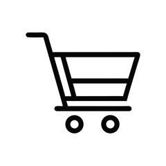 Shopping Cart Icon: Simple Line Art for Ecommerce