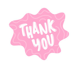 Thank you text speech bubble