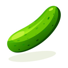 Fresh Green Cucumber Illustration, Vegetable Clipart