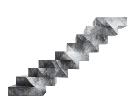 Abstract Staircase Design in Gray Tones for Modern Architecture